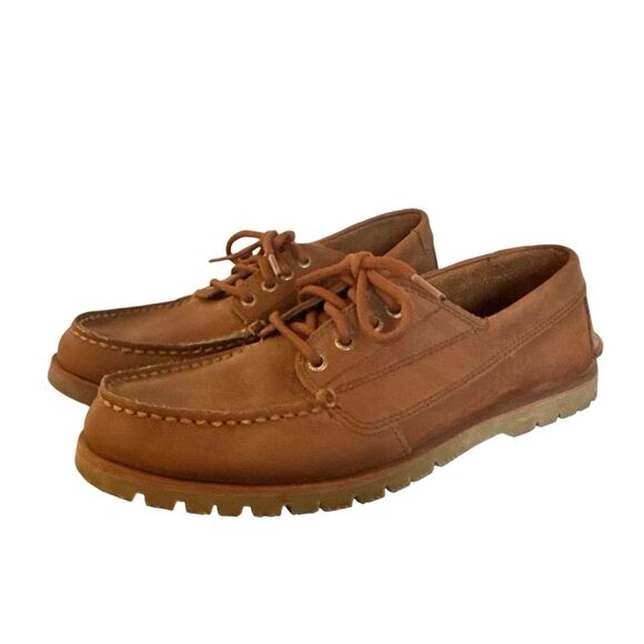 Sperry Men’s brown leather boat shoes size 8.5 - Picture 1 of 10